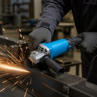 Meuleuse d'angle électrique 100 mm 900 W avec poignée latérale pour la découpe et le meulage du métal