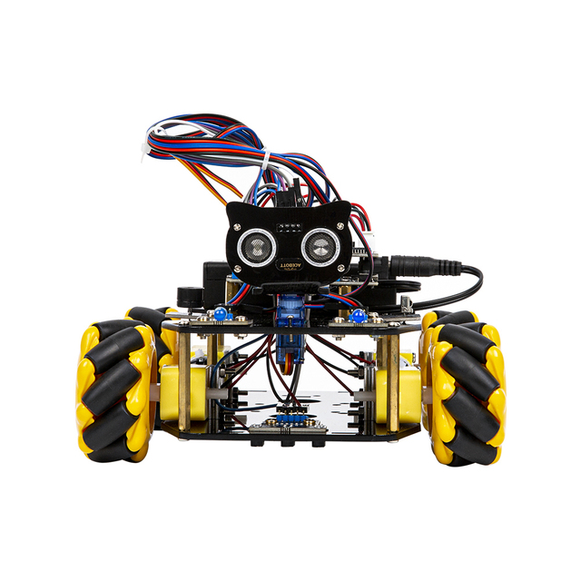 ACEBOTT STEM Education Smart Robot Car DIY Kit 4WD Mecanum Wheel Multi-Direction GPS Robotic Programming Kit with for Arduino