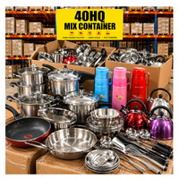 Peralatan Dapur Mix Container untuk Importir Bolivia, Set Panci Dasar Tebal Triple Fondo dari Stainless Steel
