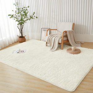 Tapis shaggy moderne très populaire pour salon et chambre à coucher, tapis moelleux antidérapant en laine - Product Image 4