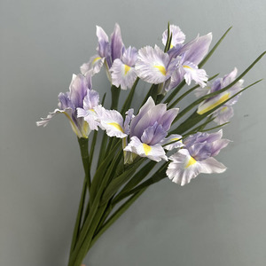 TH1414 Décoration haut de gamme Fleurs en soie artificielles Fleurs d'<span class=keywords><strong>iris</strong></span> réalistes pour la mise en page de mariage d'hôtel de Noël pour le salon - Product Image 2