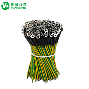 Cable de Tierra Aislado de Cobre Puro para Soldadura, 16AWG 1.0mm-2.5mm, Cable de Conexión Verde Amarillo, Conjunto de Arnés de Cables con Terminales - Product Image 1