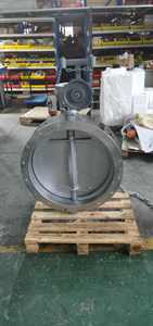 Doppel flansch Typ DN600 Abgas behandlung Luft klappe Manuelle Turbine Belüftete Absperr klappe mit SS304 - Product Image 3