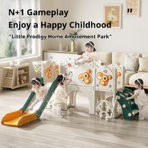 Box per Bambini Multifunzionale con Scivolo in Plastica e Giocattoli, Parco Giochi Domestico per Bambini, Ideale per Asili Nido e Scuole Materne - Product Image 2