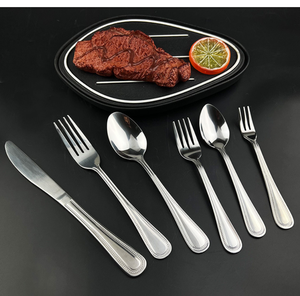Ensemble de couverts de luxe DFU0151, fourchette, cuillère, argent, poli miroir, acier inoxydable, pour mariage, hôtel, cuisine - Product Image 2