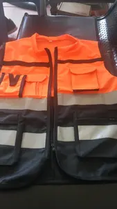 다기능 반사 안전 의류 높은 가시성 100% 폴리에스터 반사 테이프 안전 조끼 - Product Image 2