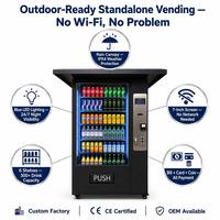 Máquina Expendedora Inteligente de Bebidas Frías para Exteriores, 24 Horas, con Cubierta Impermeable y Certificación CE, para Proveedores Escolares