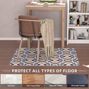 Tapis de chaise de bureau en PVC transparent antidérapant de haute qualité, réversible, antimicrobien, style moderne, lavable pour usage domestique - Product Image 6