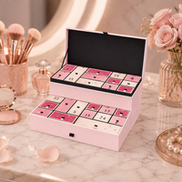 Emballage de calendrier de l'avent de luxe avec impression personnalisée, emballage de cosmétiques en tiroir, coffret cadeau de beauté haut de gamme pour Noël