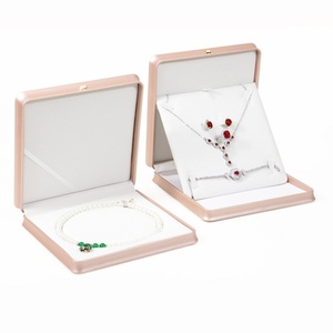 Hot Selling Jewelry Pearl Necklace Packaging <b>Box</b> Custom logo PU Leather Ring <b>Earring</b> Necklace Bracelet 4 in 1 Set <b>Gift</b> <b>Box</b> - Product Image 2