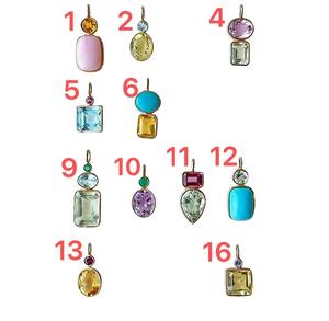 Liontin Batu Kaca Zirkon Warna-warni Berbagai Bentuk Desain Campuran untuk Pembuatan Perhiasan DIY - Product Image 2