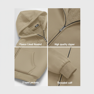 Sweat-shirts à capuche à manches longues de haute qualité pour hommes, sweat-shirt en sherpa, sweat-shirt chaud d'hiver - Product Image 3