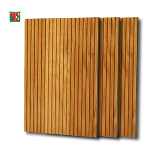 Schnelle Lieferung Maßgefertigte Naturfurnier Großhandel OEM Direktvertrieb Akustische Holzlamellenpaneele für Einzelhandels-Showroom Hintergrundgestaltung - Product Image 1
