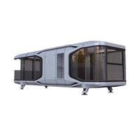 Maison capsule préfabriquée meublée, structure en acier postmoderne complète, maison intégrée mobile