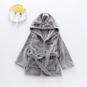 Elephant Girls /Boys Wholesale Kids Baby Heated <b>Hooded</b> Cotton <b>Bathrobe</b> - Product Image 5