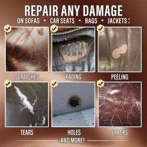 Kit de Reparación de Cuero para Muebles, Sofás, Chaquetas, Asientos de Coche <span class=keywords><strong>y</strong></span> Bolsos, Kit de Reparación de Vinilo con Instrucciones Fáciles para Combinar con Cualquier Color <span class=keywords><strong>y</strong></span> Restaurar - Product Image 5