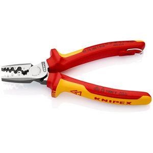 Outils de sertissage KNIPEX 97 78 180 T pour embouts isolés (ferrules) avec poignées à poignées multi-composants, testés VDE ; - Product Image 2