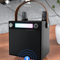 Enceinte Bluetooth portable karaoké avec microphone, lumière LED, enregistrement vocal, lecteur KTV domestique 837