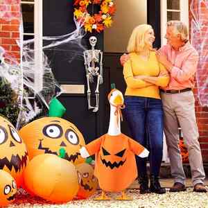 1 Conjunto de Disfraces de Gansos de Cemento de 23 Pulgadas para Decoración de Jardín, Patio y Exteriores en Halloween - Product Image 4