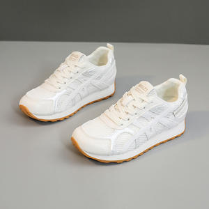 JCF223 LYKU Zapatillas Casuales Antideslizantes de Alta Calidad para Mujer, Deportivas, Cómodas, de Caña Baja, con Cordones, Parte Superior de PU, Diseño de Diseñador, para Verano y Otoño - Product Image 2