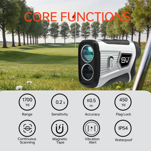 1700y लेजर रेंजफाइंडर पर गोल्फ शिकार ढलान पर/ऑफ स्विच ± 0.5yd सटीकता 6.5x मैग्निफिकेशन फ्लैग लॉक कंपन एफडा - Product Image 3