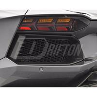 Conduits d'air de pare-chocs arrière en fibre de carbone sèche pour Lamborghini Aventador Garniture d'admission d'air