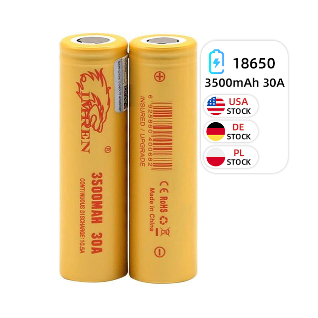 Wholesale 18650 Lithium Rechargeable Battery 2600mah 3000mah 3500mah 18650 Battery 3.7v 18650 Battery Cells