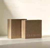 Boîte en papier kraft personnalisée avec logo en relief ou en creux, emballage en papier recyclable pour petits cadeaux, accessoires cosmétiques, produits en gros