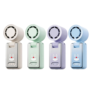 Mini ventilateur pliable 1200mAh 6W - Ventilateur de table pliable à refroidissement par air, ventilateur personnel portable rechargeable - Product Image 1