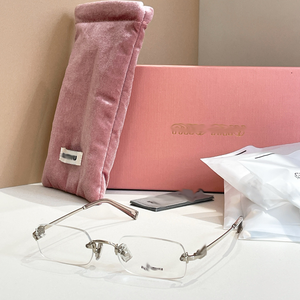 Occhiali Senza Montatura Miu Style SMU2024 - Occhiali di Lusso Classici, Leggeri, Eleganti e Chic Intelectuali VMU50Y per Uso Quotidiano - Product Image 3