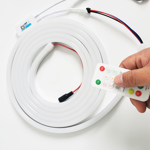 ไฟนีออน LED แบบยืดหยุ่น RGBW IC พร้อมหลอดไฟ SMD5050 วัสดุซิลิโคนมาตรฐาน ROHS สำหรับตกแต่งอาคารและห้อง ระดับการป้องกันน้ำ IP65 ตัวเลือกแรงดันไฟฟ้า 24V/12V - Product Image 2
