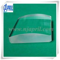 Lentilles sur mesure OEM de haute précision, plan-concaves à bords coupés, avec revêtement antireflet, en silice fondue UV, pour diodes laser pulsées