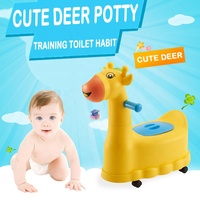 Chaise de toilette pratique pour enfants avec roulettes, chaise d'apprentissage de la propreté en plastique pour bébé