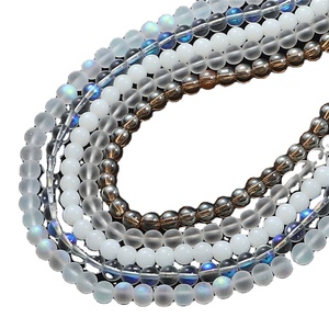 Großhandel bunte Glas kristall perlen für Schmuck, der runde lose Glas glitter Regenbogen Mondstein perlen macht - Product Image 1