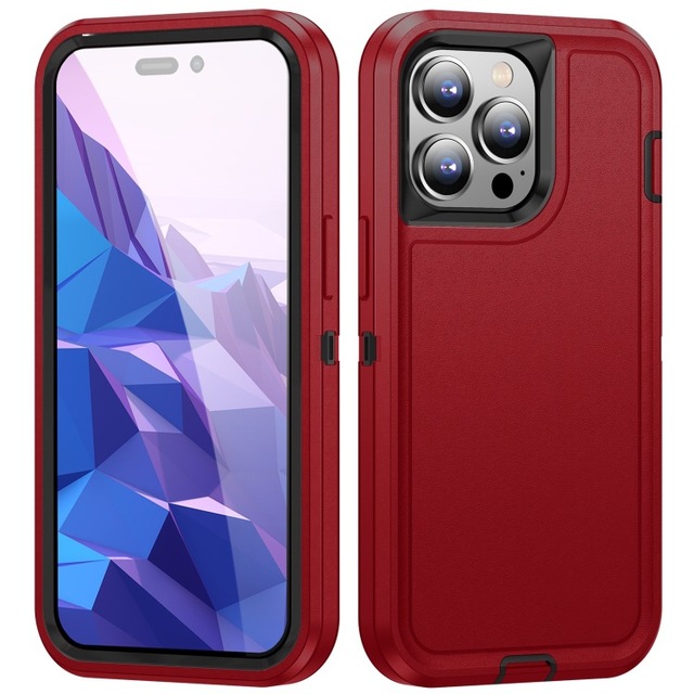 LeYi PC+TPU Shockproof Triple Defense New Design Mobile Cover Heavy Duty Defender Anti-Drop Phone Case for iPhone 16 17 Pro Max