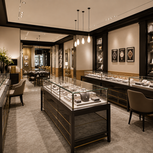 Customizable Luxury <b>Watch</b> Showcase Anti Theft Display Cabinet For <b>Watch</b> Boutique And Jewelry Store Interior - Product Image 1
