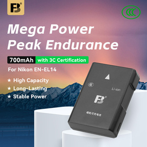 <span class=keywords><strong>Batterie</strong></span> d'Appareil Photo FB EN EL14 <span class=keywords><strong>pour</strong></span> <span class=keywords><strong>Nikon</strong></span> D5300 D3200 <span class=keywords><strong>D5200</strong></span> D3400 D5600 D3500 D3300 D3200 D5100 P7100 Appareil Photo Reflex Noir Li-ion en Stock - Product Image 1