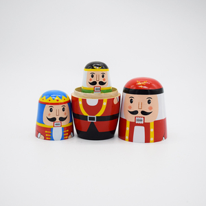 Regali promozionali di natale matrioska bambola fatta a mano <span class=keywords><strong>schiaccianoci</strong></span> soldato bambole di nidificazione in legno - Product Image 1