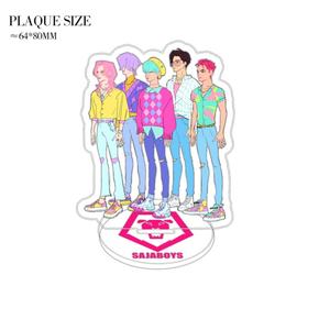 44 styles, figurines de décoration de bureau de 8 cm, chasseurs de démons, Derpys Tiger Saja, accessoires pour garçons, figurines en plastique, artisanat en acrylique, support d'anime, plaque - Product Image 5