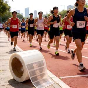 Puce <span class=keywords><strong>RFID</strong></span> UHF réinscriptible M830 128 bits EPC, étiquette DogBone en mousse avec support en mousse, carte de contrôle d'accès pour le chronométrage sportif et le triathlon - Product Image 1