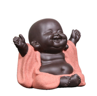Patung Yoga Kustom Patung Buddha Hitam Perak Hitam Bonsai Zen Taman Patung Buddha