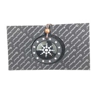 Usine personnalisé nom Logo rond disque pendentif bijoux goutte d'eau quantique scalaire énergie positive pendentif collier
