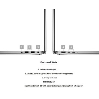 Nuevo para Dell Latitude 7440 14 "Estación de trabajo móvil Notebook 512/16GB SSD Intel Teclado en inglés Windows 11 Pro