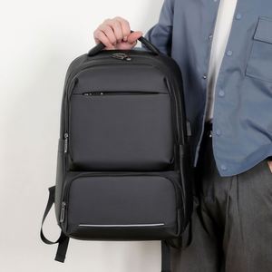 Waterproof Pu Custom logo High Quality Softback Slim Usb Charger 15.6 Inch Travel <b>Bag</b> Business <b>Men</b> Laptop Backpack - Product Image 6
