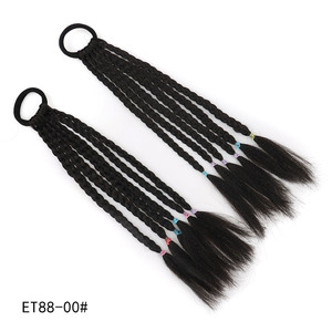 Accessorio per <span class=keywords><strong>capelli</strong></span> a forma di fiocco colorato per bambini, con <span class=keywords><strong>trecce</strong></span> sintetiche. <span class=keywords><strong>Capelli</strong></span> da ragazza in movimento, in coda di cavallo colorata. - Product Image 1