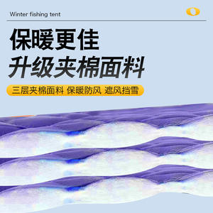 Carpa de pesca de invierno de una sola capa para 3-4 personas, de apertura rápida, para uso en exteriores en invierno. - Product Image 3