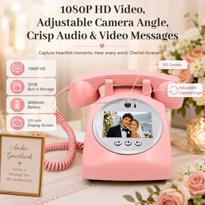 Cabine téléphonique personnalisable pour livre d'or audio de mariage, anniversaires, remises de diplômes - Product Image 6