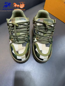 Zapatillas deportivas casuales de cuero de alta gama para hombre, estilo skate, con cordones, cómodas, versión superior - Product Image 3