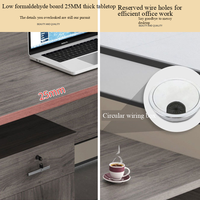 Personnel de bureau poste de travail sans classeurs ordinateur pas cher mobilier de bureau double siège avec classeurs et chaises