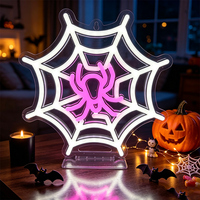 Lumières acryliques d'Halloween, lumières LED néon, lumières d'ambiance et de décoration pour fêtes en intérieur alimentées par USB